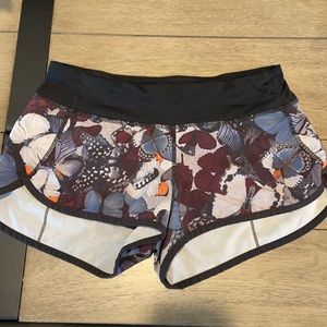 Lululemon Butterfly Print Speed Shorts Size 4
